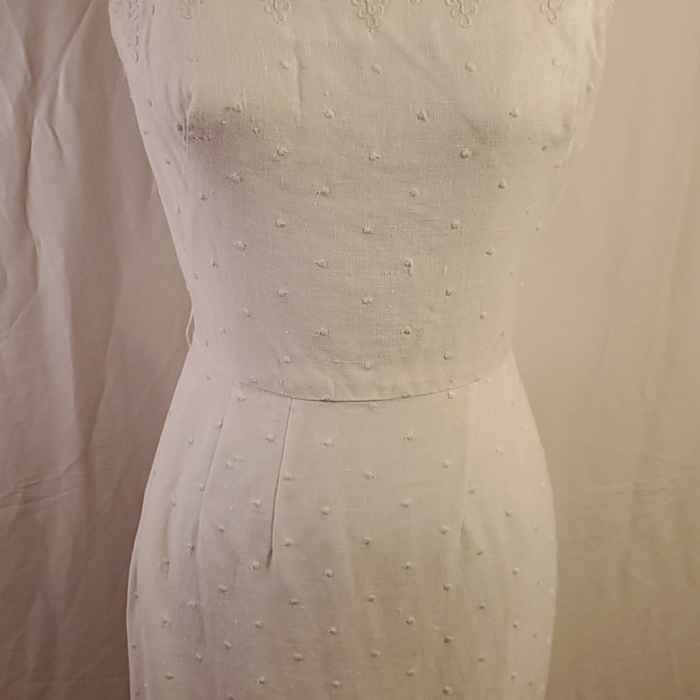 Vintage Cream 2-Piece Linen Dress - Picture 11 of 14